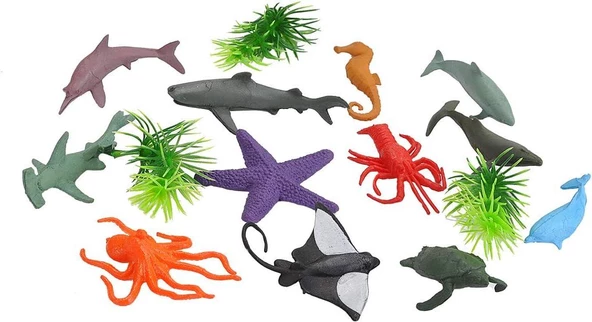 Wild Republic Mini Aquatic Collection 15 pcs. 22117 - Resim 2