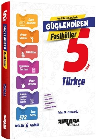 5. Sınıf Türkçe Güçlendiren Fasikül Seti Ankara Yayıncılık ürün görseli 1