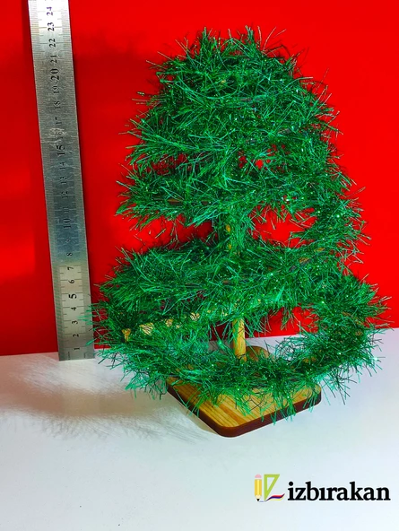 Mini Süslü Spiral Yılbaşı Ağacı 30cm - Resim 7