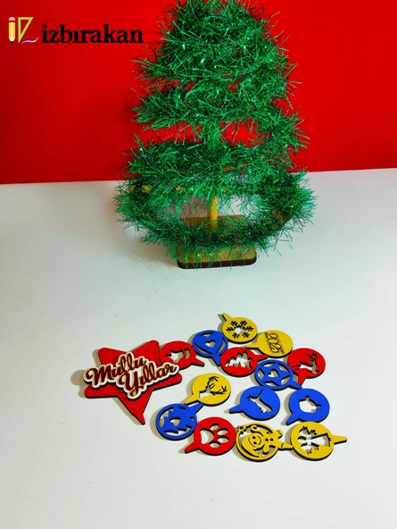 Mini Süslü Spiral Yılbaşı Ağacı 30cm - Resim 6