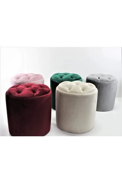 CARBONE DESİN Puf Bench ,Puffy,Ayak Ucu Puf ,Ayak,Yuvarlak Puf- Makyaj Masası Pufu ürün görseli 1