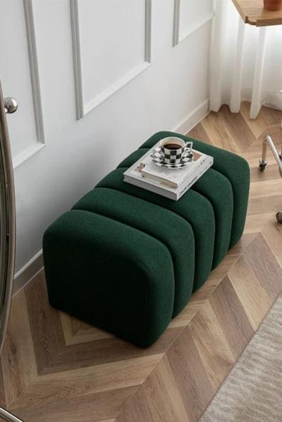 CARBONE DESİN  Bench, Teddy, Beyaz Yumuşak Puf ,bench makyaj pufu . puf minder ürün görseli 1