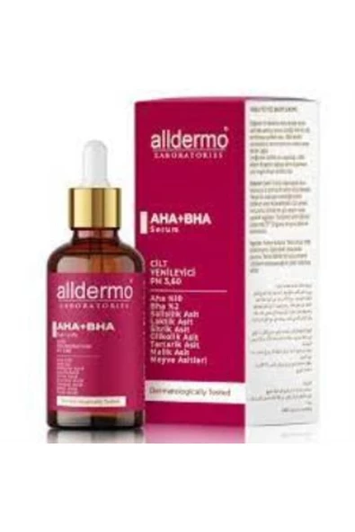 Alldermo Aha Bha Akne Serumu , Cilt Yenileyici Yüz Bakım Serumu 30ml ürün görseli 1