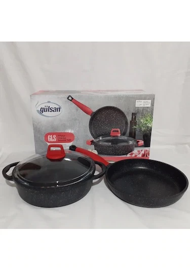 Gülsan 3 Parça Döküm Granit Set 26Cm - Resim 2