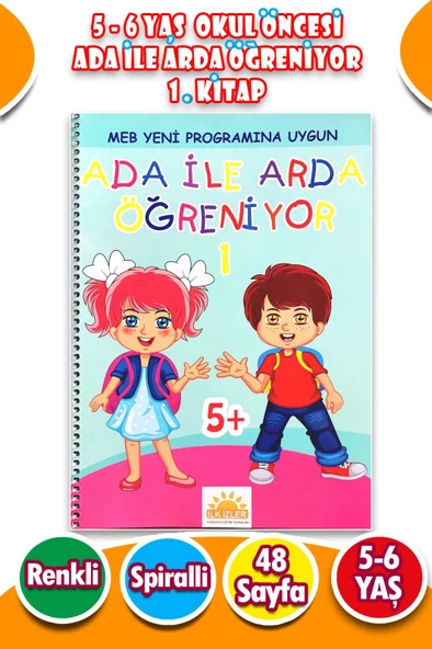Ada ile Arda Öğreniyor Seti 1. Kitap - 48 Sayfa ürün görseli 1