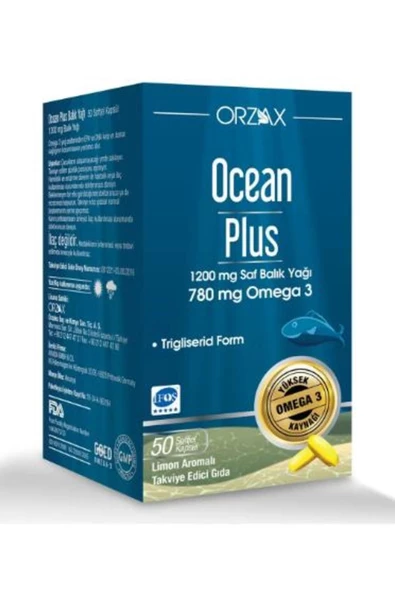 Ocean Plus 1200 Mg Omega-3 Balık Yağı 50 Kapsül ürün görseli 1