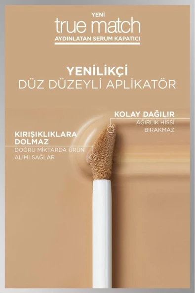LOREAL PARİS TRUE MATCH AYDINLATAN SERUM KAPATICI - 4D LİGHT MEDİUM 11 ML - Resim 5