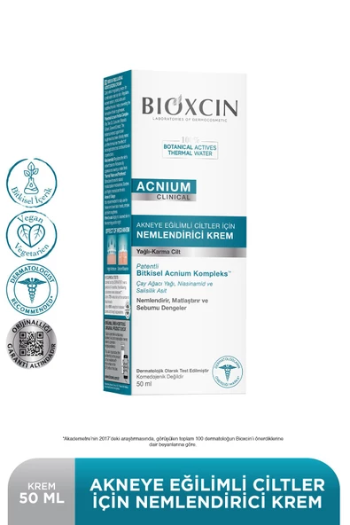 Bioxcin Acnium Sebum Dengeleyici Nemlendirici Krem 50 ml ürün görseli 1