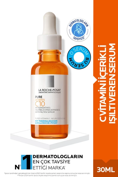 La Roche Posay Pure Vitamin C10- C Vitamin İçerikli Işıltı Veren Serum- 30ml ürün görseli 1