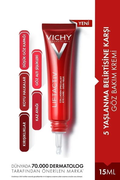 Vichy Liftactiv Collagen Specialist Yaşlanma Belirtilerine Karşı Göz Bakım Kremi 15ml ürün görseli 1