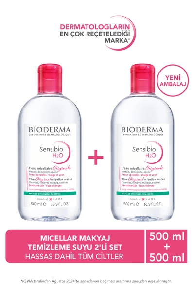 Bioderma Sensibio H2o Micellar Water 500 ml X 2 Adet ürün görseli 1