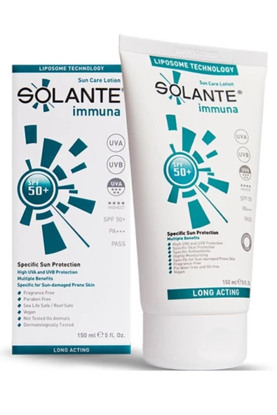 Solante Immuna Sun Care Losyon Spf50 150 ml ürün görseli 1