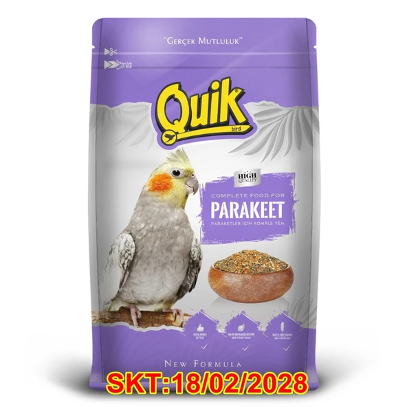 Quik Paraket Yemi 750 gr - Sultan Papağanı Yemi 750 gram SKT:18/02/2028 ürün görseli 1