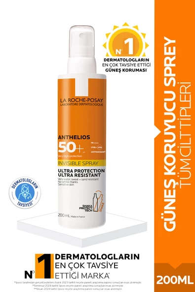 La Roche Posay Anthelios Invisible Spf50+ Güneş Koruyucu Sprey 200 ml ürün görseli 1
