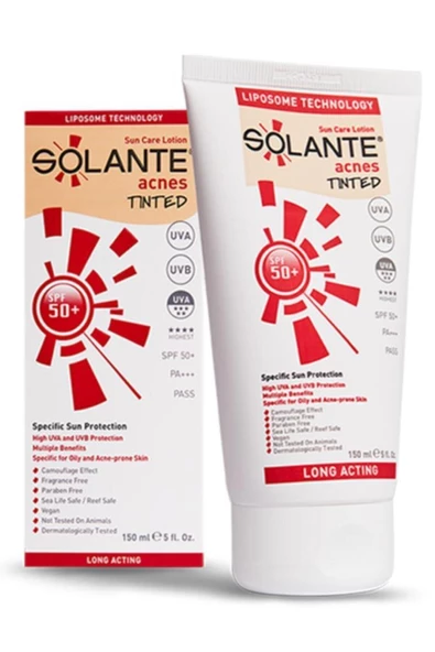 Solante Acnes Tinted Spf 50 Losyon 150 ml ürün görseli 1