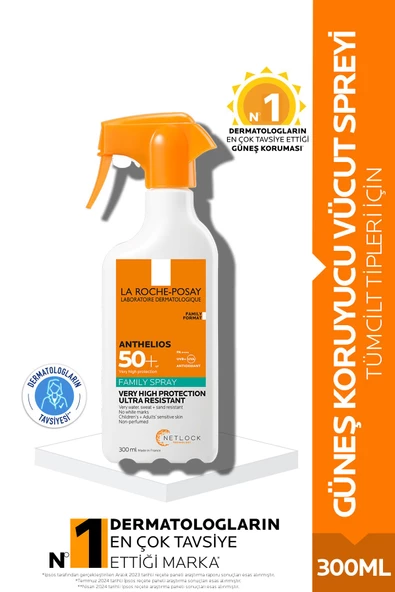 La Roche Posay Anthelios Family Spray Vücut Güneş Kremi Spf50 300 ml ürün görseli 1