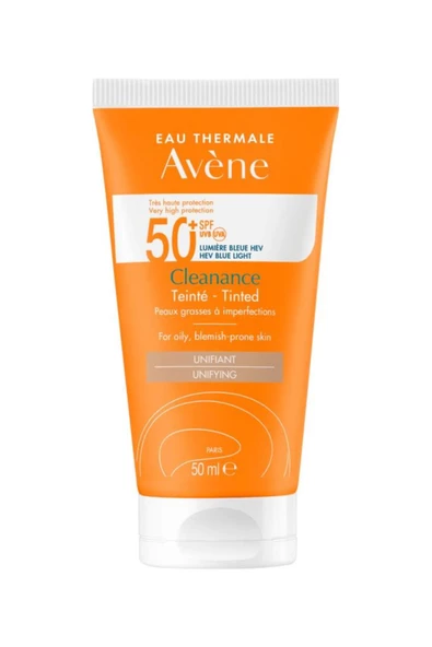 Avene Cleanance Tinted SPF50+ Yağlı ve Akneye Eğilimli Ciltler İçin Renkli Güneş Kremi 50 ml ürün görseli 1