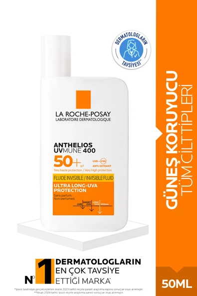 La Roche-Posay Anthelios UVmune 400 Invisible Fluid 50 ml 50 Faktör Güneş Kremi ürün görseli 1