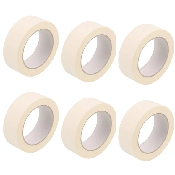 6 Adet Maskeleme Bandı Boya Bandı 24mm X 25m  Kağıt Bant ürün görseli 1
