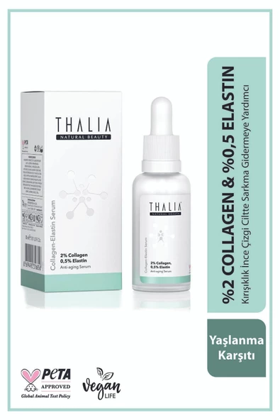 THALİA YAŞLANMA ÖNLEMEYE YARDMCI CİLT BAKIM SERUMU %2 COLLAGEN & %0,5 ELASTIN - 30 ML ürün görseli 1
