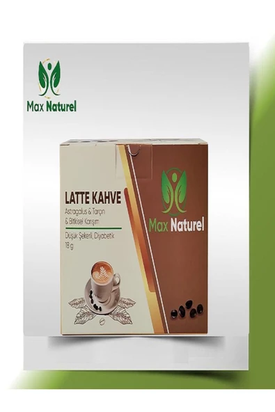 MAX NATUREL ASTRAGALUS VE TARÇIN KARIŞIMLI LATTE KAHVE - 18G X 20 ŞASE BİTKİSEL KARIŞIM ürün görseli 1