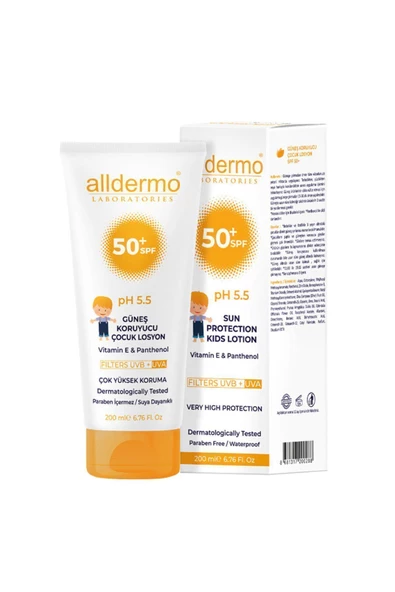 Alldermo Spf50+ Çocuk Güneş Losyonu 200 ml ürün görseli 1
