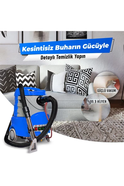 CLEANVAC C90 BUHARLI HALI KOLTUK YIKAMA MAKİNASI KROM AKSESUARLI MODEL ürün görseli 1