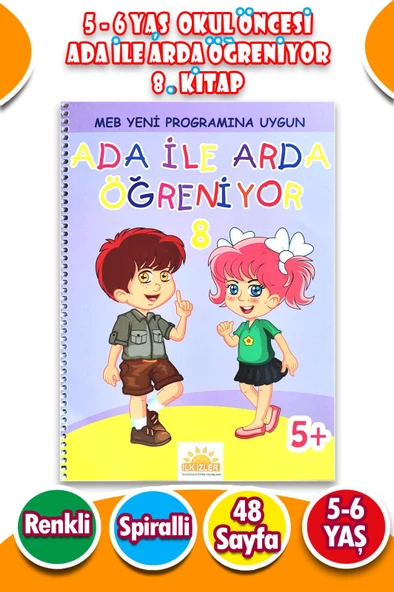 Ada ile Arda Öğreniyor Seti 8. Kitap - 48 Sayfa ürün görseli 1