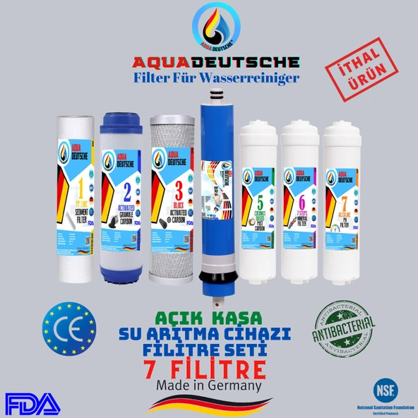 AQUA DEUTSCHE AÇIK KASA SU ARITMA CİHAZI 7 FİLTRE 14 AŞAMALI SET ürün görseli 1