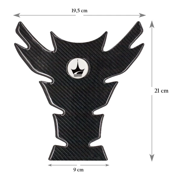 Grippatch Yamaha, BMW, Honda ile Uyumlu Universal 6D Karbon Tank Pad GC03 ürün görseli 1