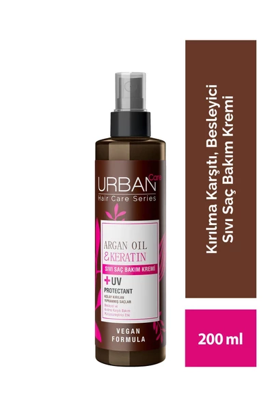 Argan Yağı Kolay Kırılan Yıpranmış Saçlara Özel Sıvı Saç Bakım Kremi-vegan-200 ml ürün görseli 1