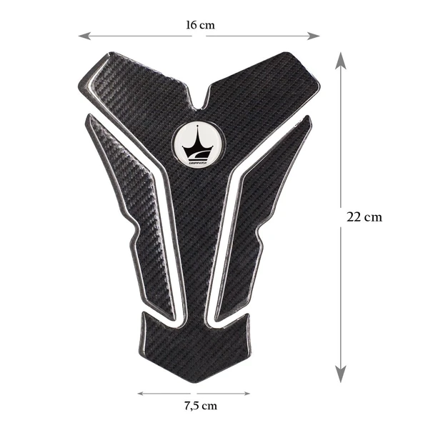 Grippatch Yamaha, BMW, Honda ile Uyumlu Universal 6D Karbon Tank Pad GC09 ürün görseli 1