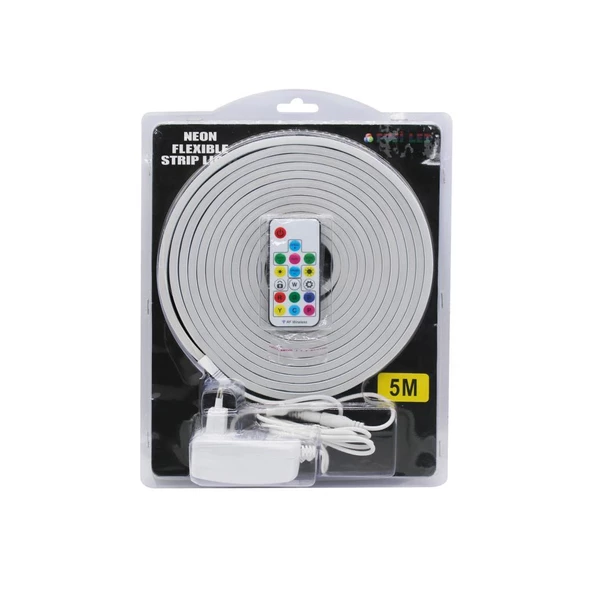 Fujiled 2025 Silikonlu Neon RGB Şerit Led 220v Adaptörlü ürün görseli 1