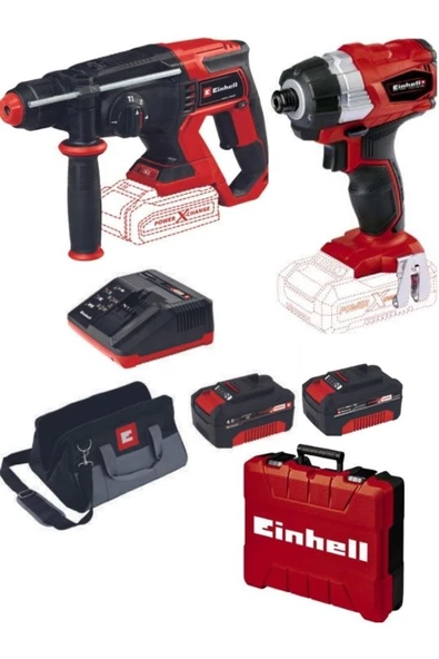 Einhell te-ci 18 li bl Vidalama Te-hd 18/20 Matkap 2x4.0ah Matkap Darbeli Set ürün görseli 1
