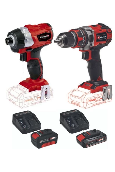 Einhell Te-cı 18 Bl Vidalama Te-cd 18/50 Li-i Bl Matkap 2.5ah+4.0ah Çift Akülü Kömürsüz Darbeli Set ürün görseli 1
