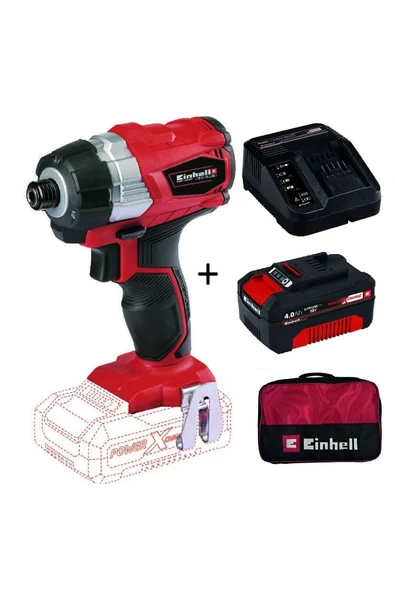 Einhell Te-cı 18 Li Bl Akülü Darbeli Vidalama + 4ah Starterkit + Bez Çanta ürün görseli 1