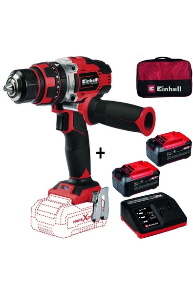 Einhell Te-cd 18/48 Li-ı Akülü Darbeli Vidalama + 2x5,2ah Akü + Fastcharger + Bez Çanta ürün görseli 1
