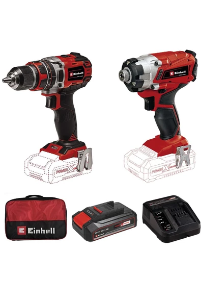 Einhell Te-cd 18/50li-ibl Darbelimatkap+te-cı 18/1li Darbelividalama+ 2,5ah Starterkit + Bez Çanta ürün görseli 1
