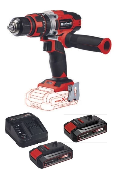 Einhell TE-CD 18/48 Li-i 2x2.5ah Çift Akülü Darbeli Vidalama Matkap ürün görseli 1