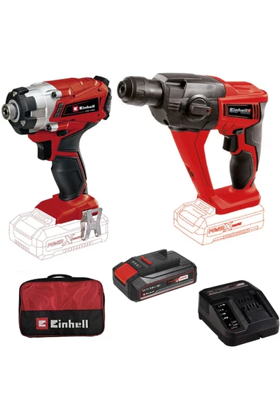 Einhell Te-cı 18/1 Li Darbeli Vidalama + Te-hd 18 Li Pnömatik Matkap + 2,5 Ah Starterkit +bez Çanta ürün görseli 1