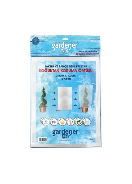 Gardener 11301 Saksılı Bitkiler İçin Soğuktan Koruma Örtüsü 30 g - 0,8 m x 1 m ( 2 Adet) ürün görseli 1