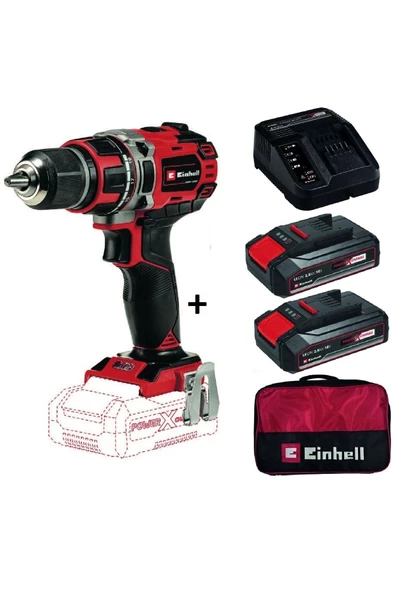 Einhell Te-cd 18/50 Li-ı Bl Kömürsüz Darbeli Matkap + 2x2,5 Ah Starterkit + Bez Çanta ürün görseli 1