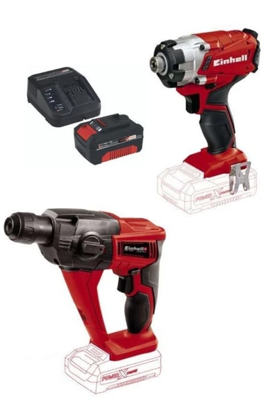 Einhell Te-cı 18/1 Li Akülü Darbeli Vidalama Te-hd 18 Li Akülü Vidalama Delme 1x4.0ah Darbeli Set ürün görseli 1