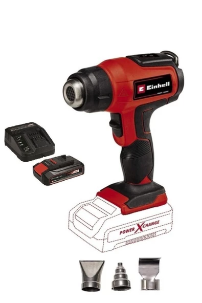 Einhell Te Ha 18 Li Akülü Sıcak Hava Tabancası +2,5 Ah Akü Ve Şarj Kiti ürün görseli 1