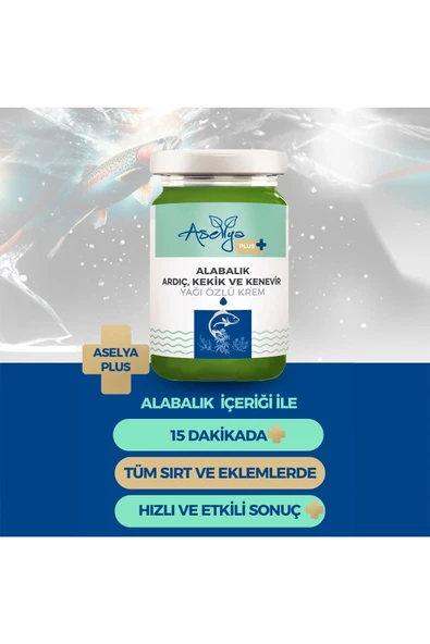 ASELYA ALABALIK, ARDIÇ, KEKİK VE KENEVİR ÖZLÜ MASAJ KREMİ 100ML ürün görseli 1