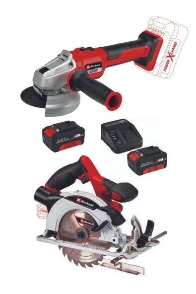 Einhell Te-cs 18/165/1 Daire Testere Axxio 18/125 Q Avuç Taşlama 2x4.0ah Akülü Set ürün görseli 1