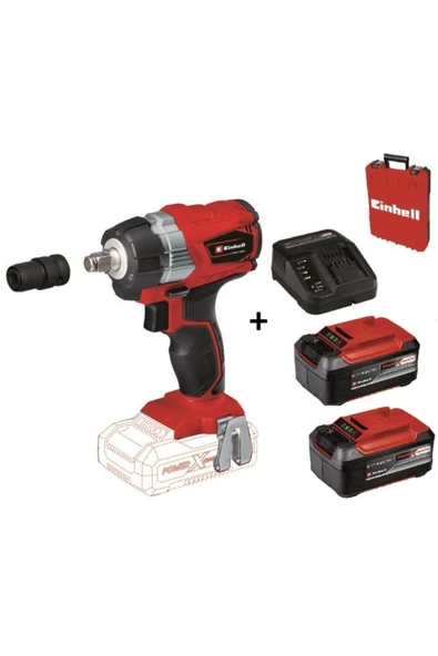 Einhell Te-cw 18 Li Bl Akülü Şarjlı Somun Sıkma Kömürsüz + 2x5.2 Ah Plus Starter Kit + Çanta ürün görseli 1
