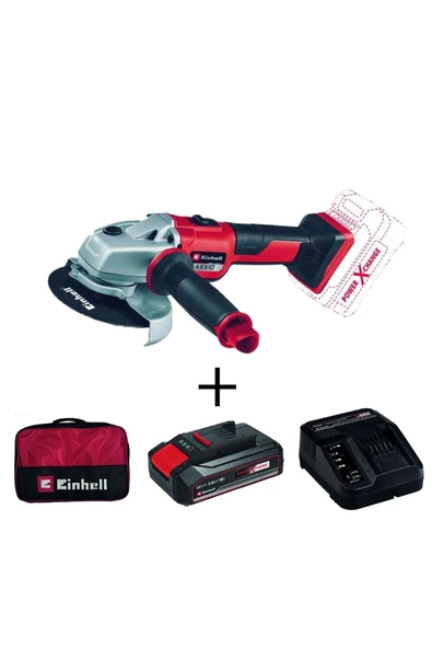 Einhell Axxio 125 Mm Kömürsüz Akülü Avuç Taşlama + 2,5 Ah Starterkit + Bez Çanta ürün görseli 1