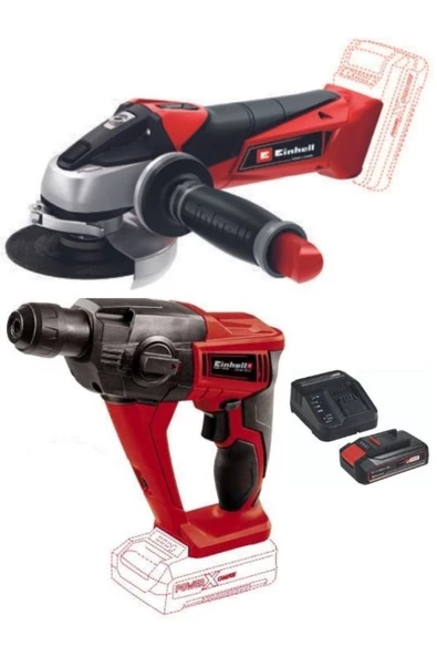 Einhell Te-hd 18 Li Akülü Vidalama Delme Te-ag 18/115 Akülü Avuç Taşlama 1x2.5ah Starter Kit Set ürün görseli 1