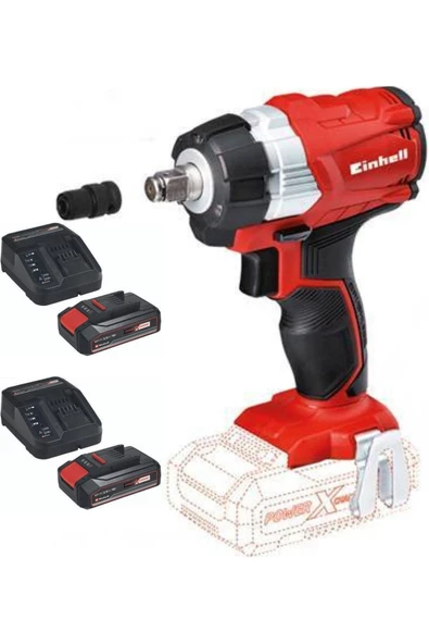 Einhell Te-cw 18 Li Bl 2x2.5ah Akülü Somun Sıkma Sökme Makinesi ürün görseli 1